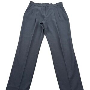 Aritzia Babaton Pants Women's Sz 0 Black Pull On Pleated Crepe Tapered Ankle